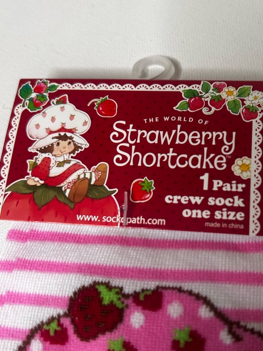 NWT Pink Strawberry Shortcake Wallet, Socks, Pin Bundle Set Collectible - Picture 9 of 11